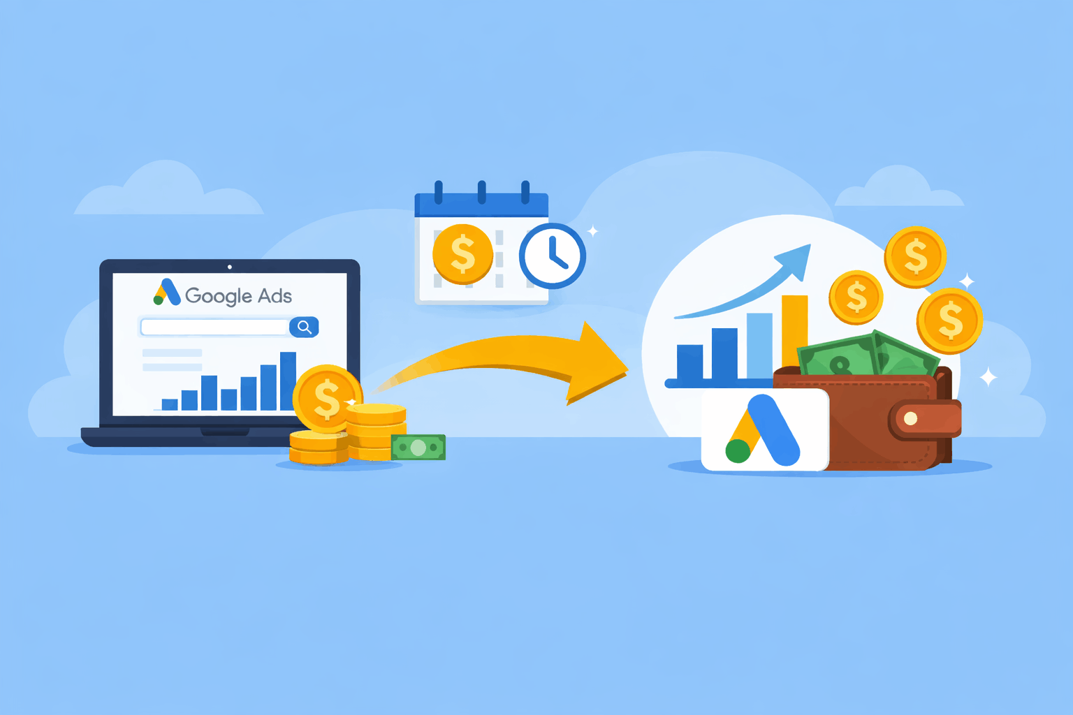 Mã khuyến mãi Google Ads minh họa cơ chế chi tiêu trước nhận ngân sách thưởng