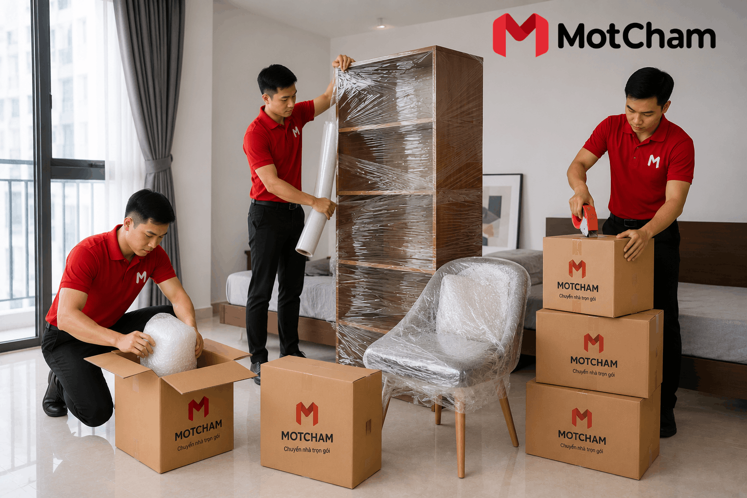Gia đình chuyển đến nhà mới sau khi hoàn tất chuyển nhà cùng MotCham